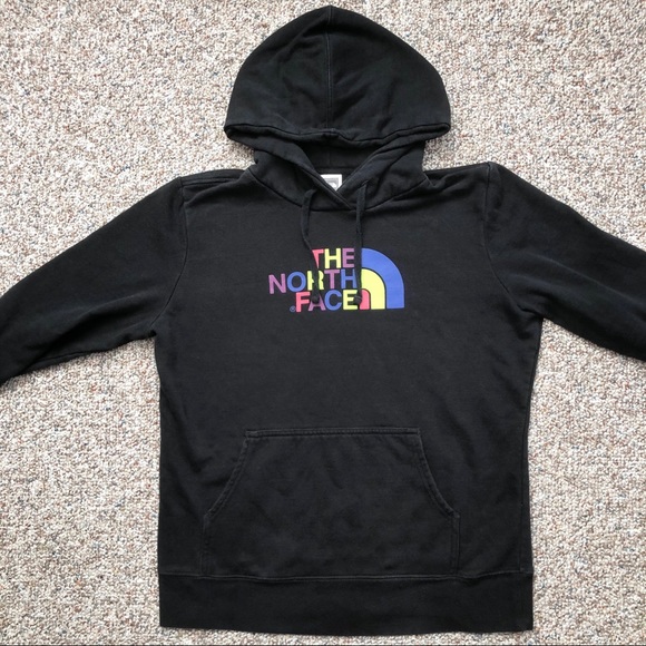 north face rainbow hoodie